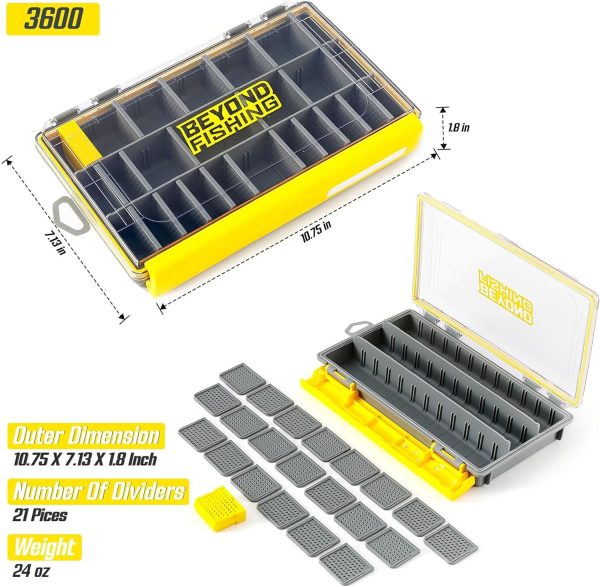 Beyond Fishing Waterproof Tackle Box for Fishing, 3600 1-Pack - Image 3