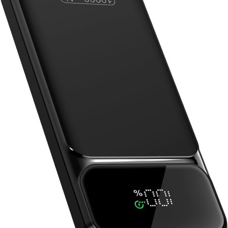 Portable Charger 10000mAh 22.5W Power Bank Fast Charging, PD3.0 QC4.0 PD20W Mini Portable Battery, USB-C Input/Output, LED Digital Display Slim Powerbank for Smartphones Tablets and More, Black (2025)